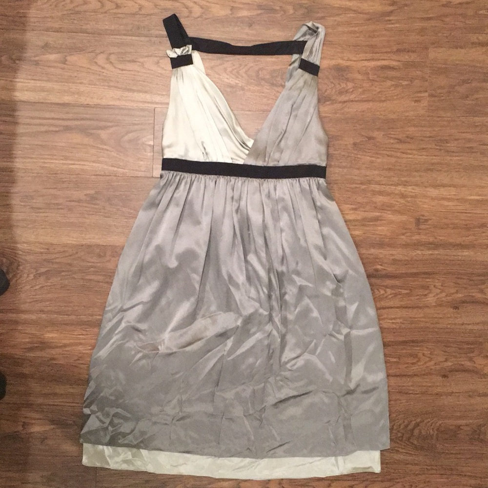 Mint two-toned silver dress.